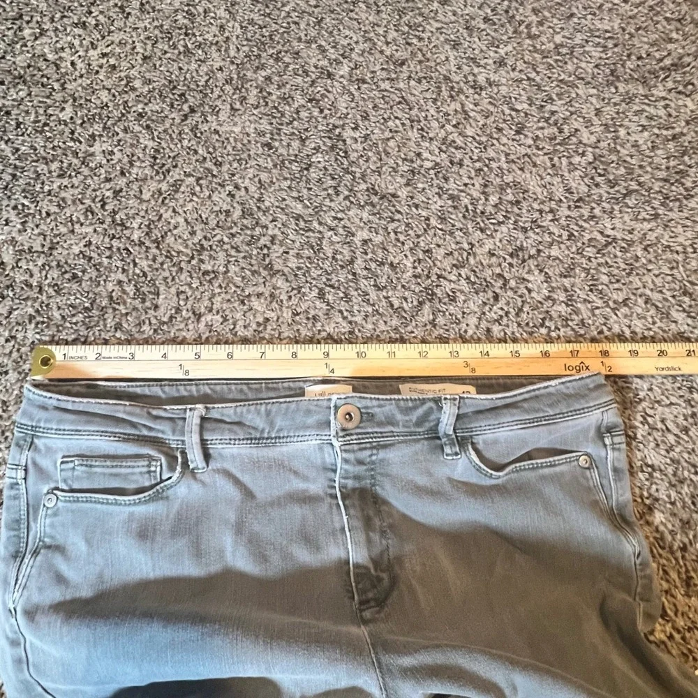 J.Jill Denim Authentic Fit Slim Ankle Green Jeans Womens Size 12 Stretch Casual